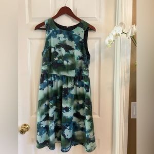 Fit and flare dress multi-color
